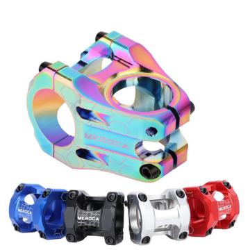 MEROCA Red Rainbow 31.8*35mm CNC Aluminum Bicycle Stem for MTB, Mountain Bikes