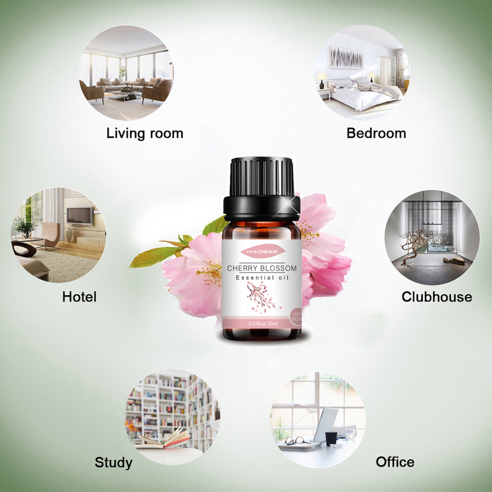 Óleo essencial para flores de cerejeira 100%, óleo de fragrância a granel para fabricação de velas perfumadas | Grau de perfume