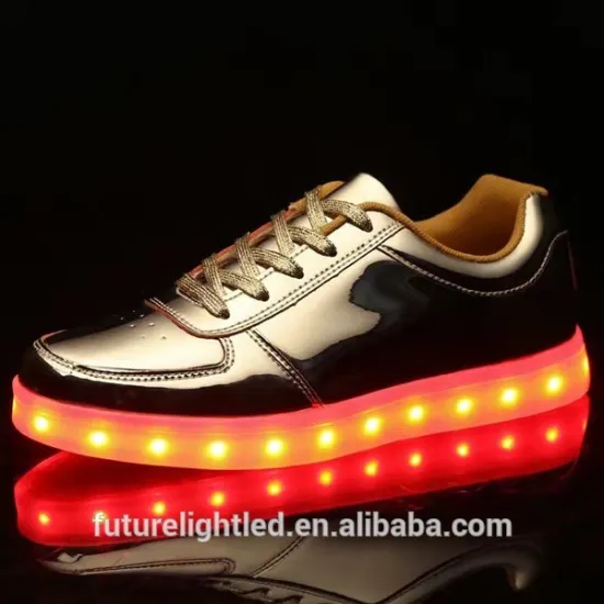Fashion LED ligh up women and men's LED shoes made in china