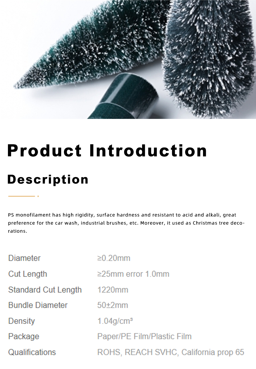 Rigid & Flexible PS Bristle Filaments x