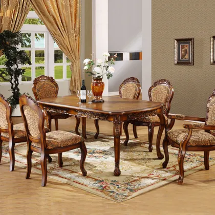 European Solid Wood King Size Dining Table