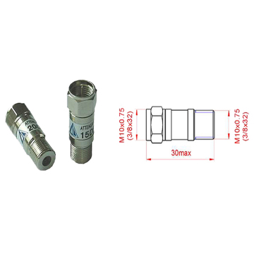 1-30 เดซิเบลตัวเมียถึงตัวลดทอนตัวเมีย - ประเภทส่วนประกอบ RF คงที่และ CATV