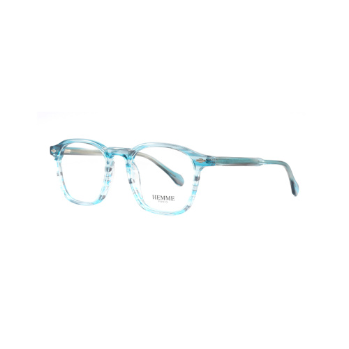 Square Handmade Eyewear Bevel Acetate Optical Glasses Frame