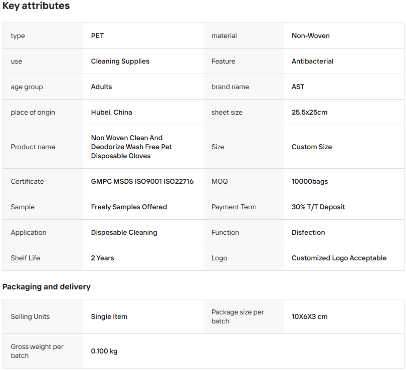 Pet Moisture Washing Glove