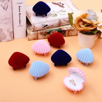 Shell shape beautiful wedding ring box