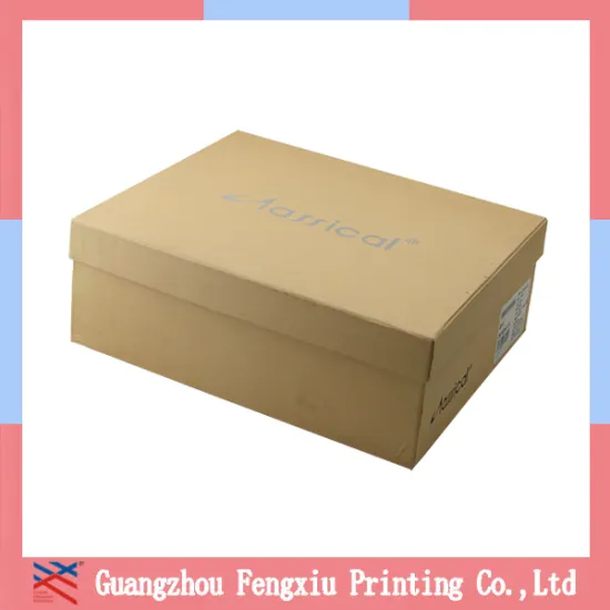 Custom Made Cardboard Shoe Box with Paper Bag Packaging