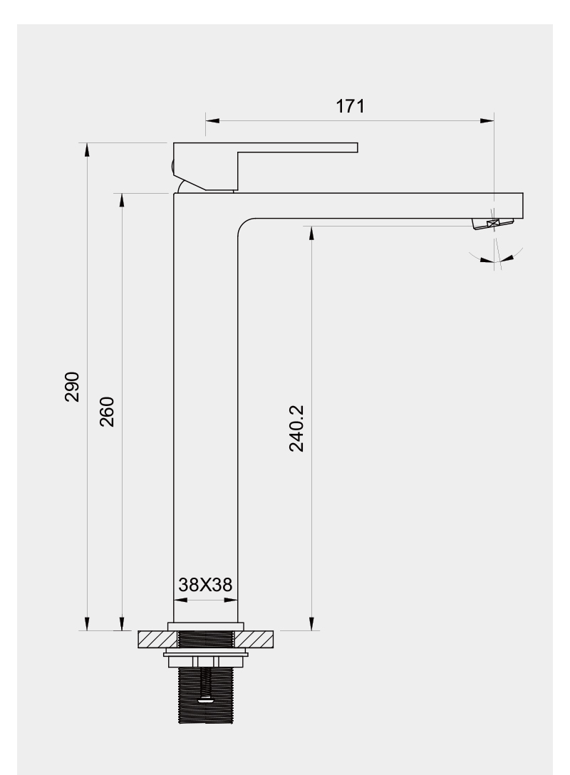brass single hole bathroom faucet