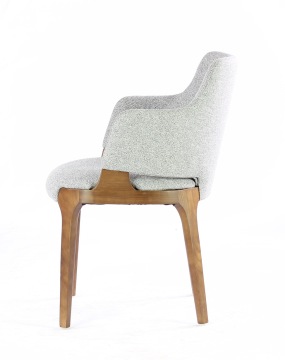 Nordic Style Dining Room Furniture Simple Design Ash Solid Wood Dining Chair Padded Seat for Commercial Restaurant