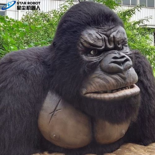 Simulasi Taman Taman Model Hewan Animatronic Gorilla