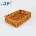 Handweaved plastic rattan supermarket fruit vegetable basket