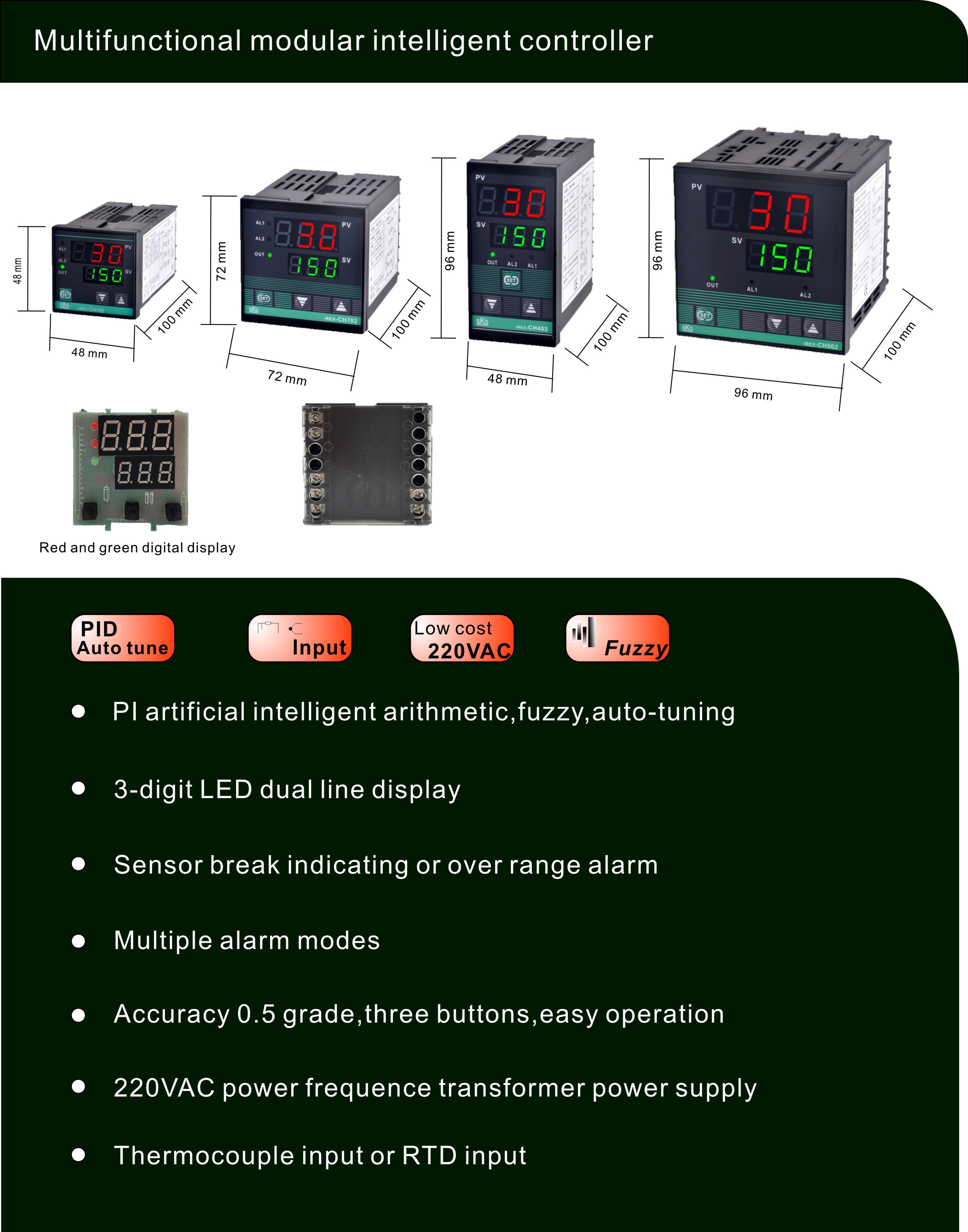 Adjustable Intelligent Digital Display Switch Temperature Controller ...
