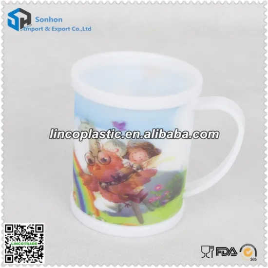 New design plastic 3D lenticular cup with handle