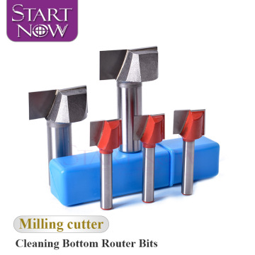 Grooved Flat-Bottomed Cutter Head Cleaning Router Bits for Woodwork and PVC
