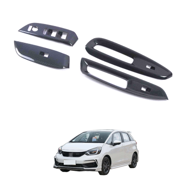 OEM ABS สแตนเลสสตีลอุปกรณ์ตกแต่งภายในสำหรับ Honda Fit/Jazz Window Glass Switch สวิตช์ตกแต่งตกแต่ง