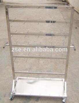 Stainless Steel SMT Reel Shelving Trolley ESD SMT Reel Storage Cart
