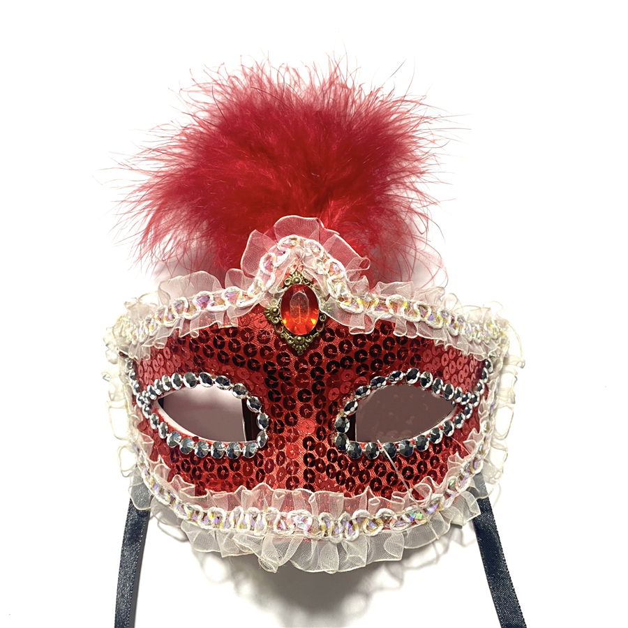 Maschere decorative di piume di carnevale