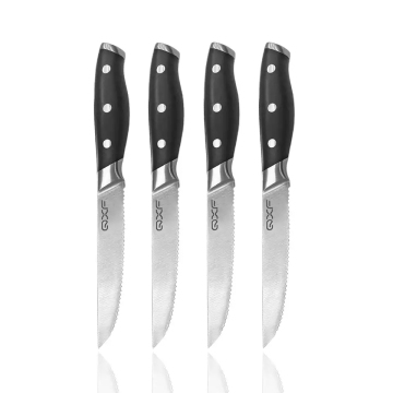 4 Pcs Stainless Steel 5 Inch Steak Knife Set with ABS Handle and Serrated Blades