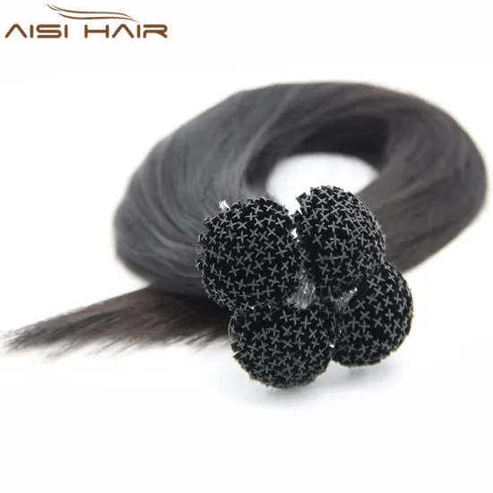 Aisi Hair Hot Sale Top Grade X-Tip Hair Extension Wholesale Natural Black Hair Extensions for Women