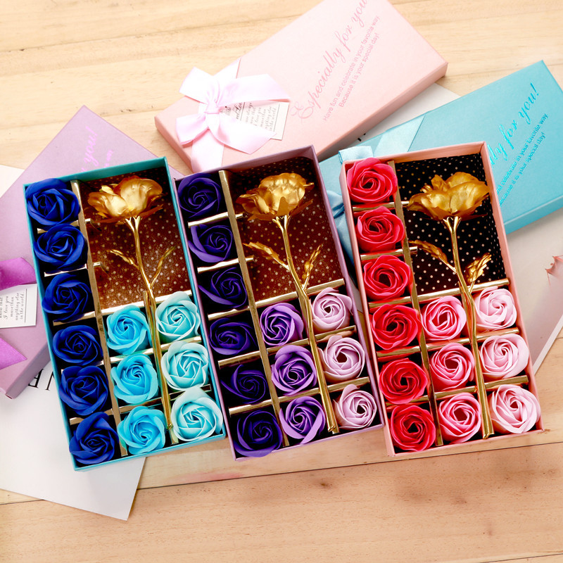 Gold Rose Gift Box