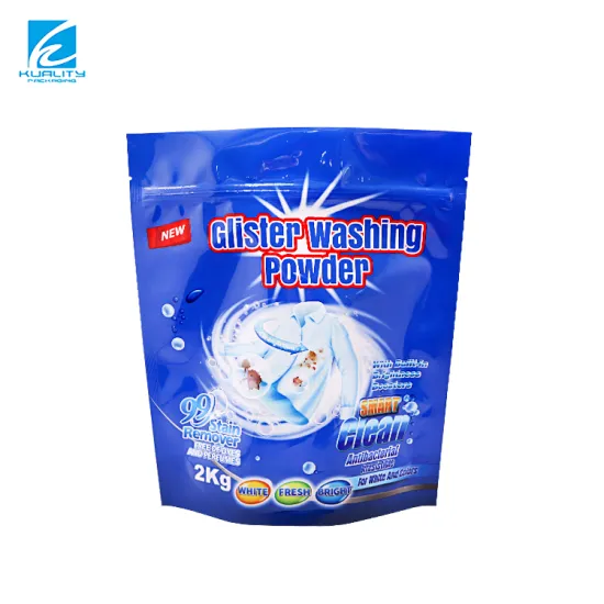Custom Printed Laundry Detergent Washing Powder Pouches 2kg 3kg 5kg