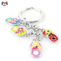 Souvenir metal shoe shape custom slipper keychain