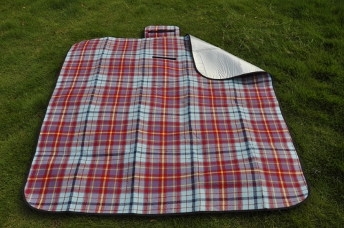 Check Picnic Blanket with Aluminum