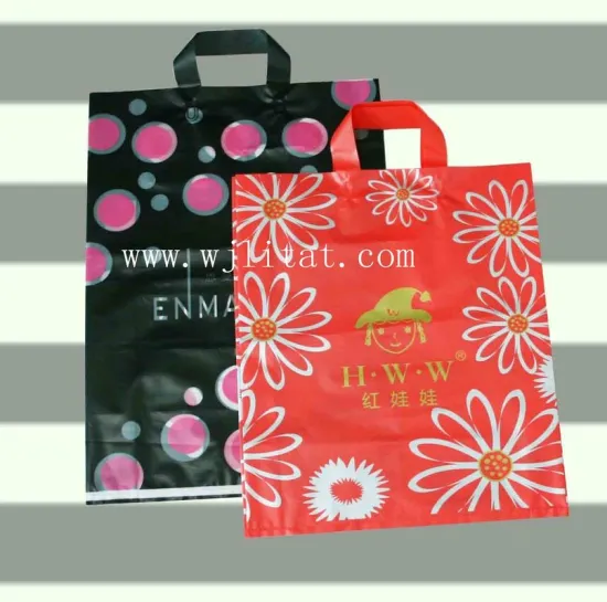 Custom Design Printing Halogen Recycled Reusable Shopping Bags / Ldpe