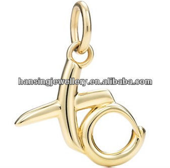 wholesale gold letters X O pendant