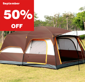 2025 Luxury Double-Layer Family Camping Tent - Waterproof Outdoor Shelter for 5-8 People