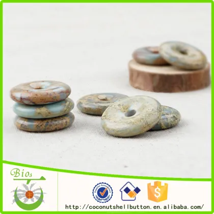 30mm natural shoushan stone donut pendant factory wholesale