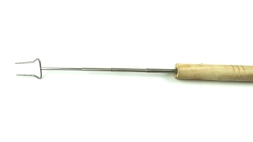 folding wooden handle stainless steel BBQ skewers