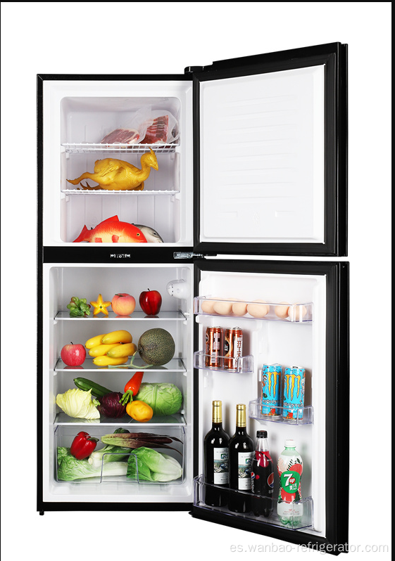 Refrigerador con congelador superior de doble puerta BCD-130 130L