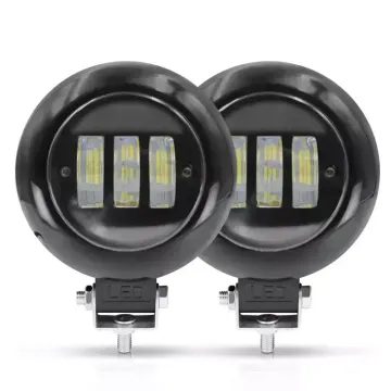 High-Power 30W 3600lm 4-inch Round Black Waterproof 6500K Fog Light LED Work Light for Motorcycle and ATV