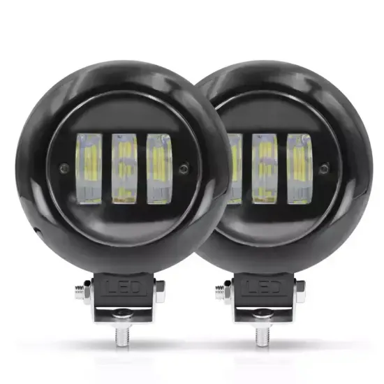 High-Power 30W 3600lm 4-inch Round Black Waterproof 6500K Fog Light LED Work Light for Motorcycle and ATV
