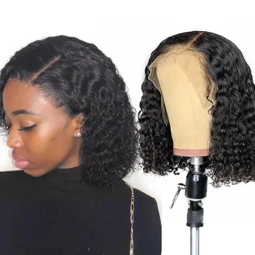 Afro Kinky Curly Hd Full Lace Frontal Bob Wig For Black Women Cheap Natural Raw Brazilian Virgin Human Hair Hd Lace Front Wig