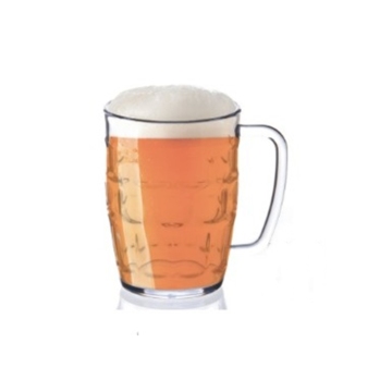 バー、パーティー、レストランのハンドル付きカスタムプラスチックビールグラス