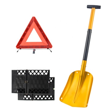 Complete Winter Survival Gear: Detachable Snow Removal Kit with Anti-Slip Tire Straps for Cars and Emergency Preparedness