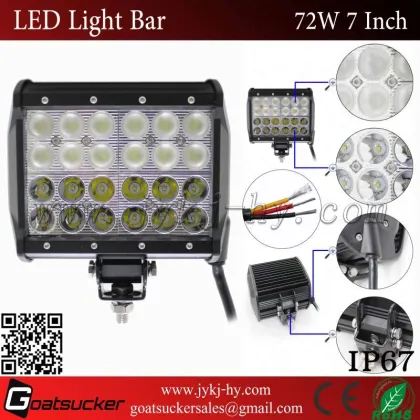 Super bright 72w led light bar tow truck led light bars