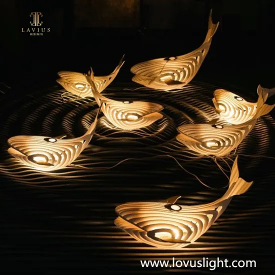 Koi shape custom chandelier Modern creative custom chandelier for villa hotel