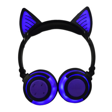 Glowing Cat Bluetooth Wireless Earphone Headphones Over Ear