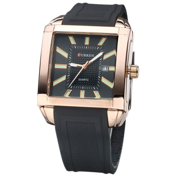 CURREN Band Silicon Rubber Sports Waterproof Quartz Watches