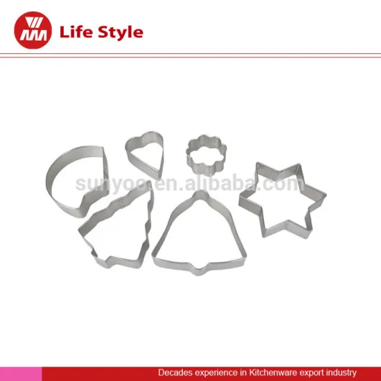 6 pcs Christmas decoration of bakeware stainless steel egg tray/cake/cookies mould