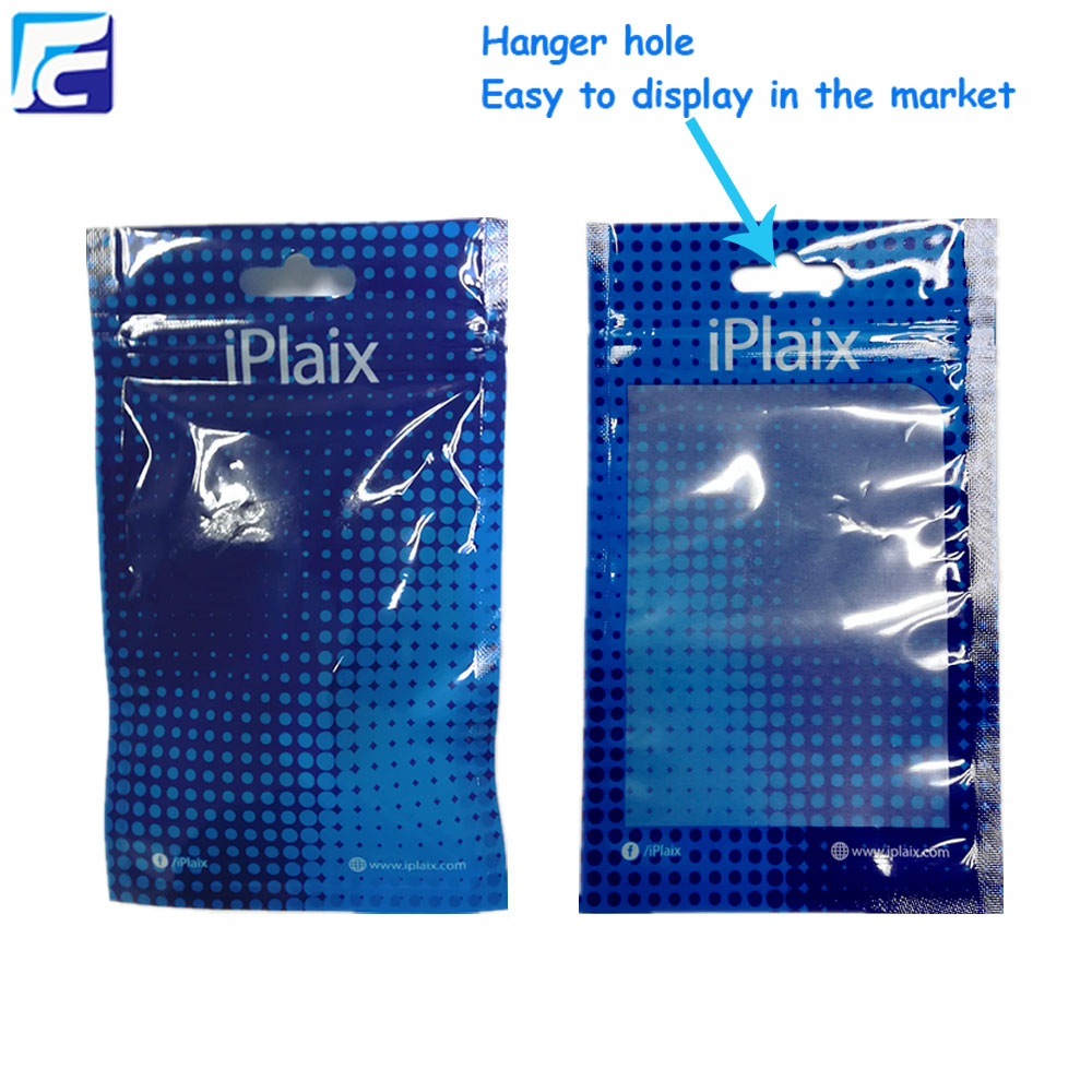 Aangepaste logo plastic mobiele telefoon accessoires verpakking zakken