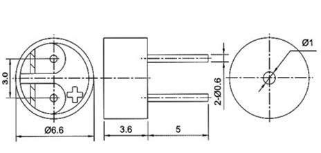 6.6x3.6mm buzzer