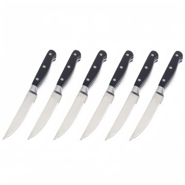 Canton Fair anpassbares ABS -Griff aus Edelstahl 6PC Dinner Steak Messer Set