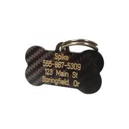 Carbon Fiber Dog ID Tags