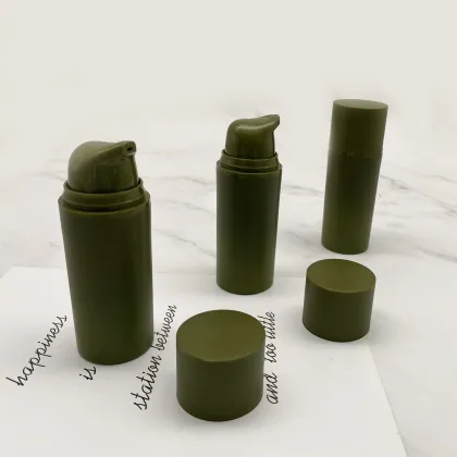 Custom Green PP Plastic Cosmetic Lotion Bottle 50ml