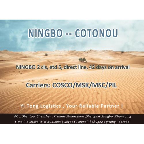 Ningbo zeevracht te Cotonou
