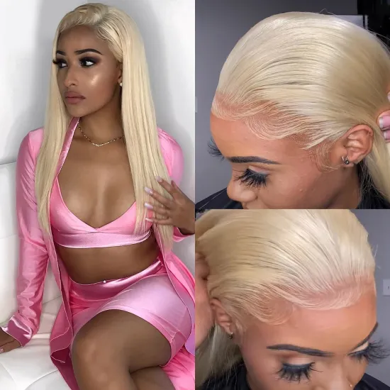 Wholesale Remy 613 Brazilian Hair Wig,613 Lace Front Wig Human Hair,13x6 HD Lace Front Wig Human 613 Transparent Frontal Wig