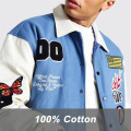 Men Blue Varsity Jacket Mens Mens Baseball Uniformes